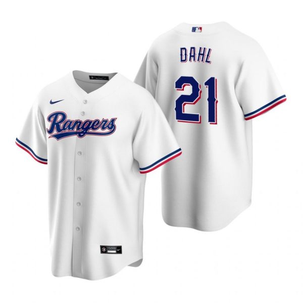 Personalized Men’s David Dahl Texas Rangers Cool Base Jersey White White