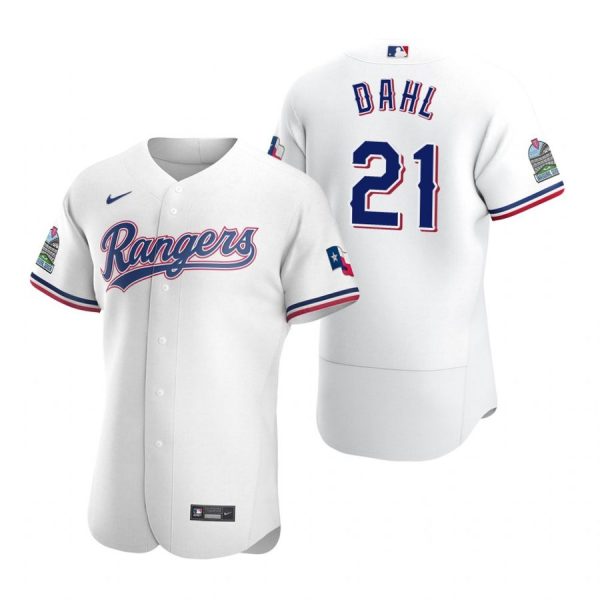 Personalized Men’s David Dahl Texas Rangers Flex Base Jersey Scarlet White