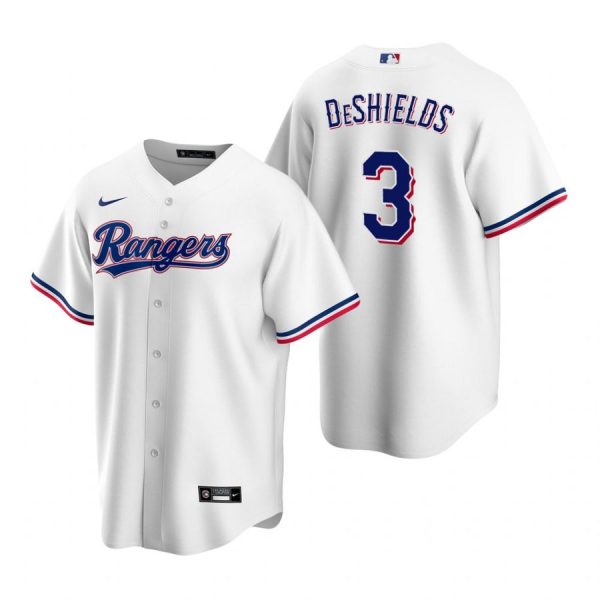 Personalized Men’s Delino Deshields Texas Rangers Cool Base Jersey Red White