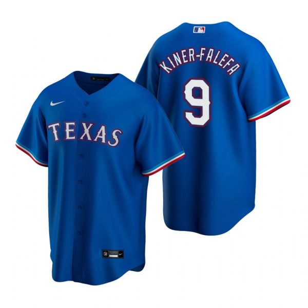 Personalized Men’s Isiah Kiner Falefa Texas Rangers Cool Base Jersey White Royal