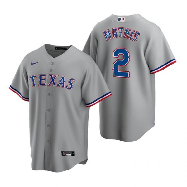 Personalized Men’s Jeff Mathis Texas Rangers Cool Base Jersey Royal Gray