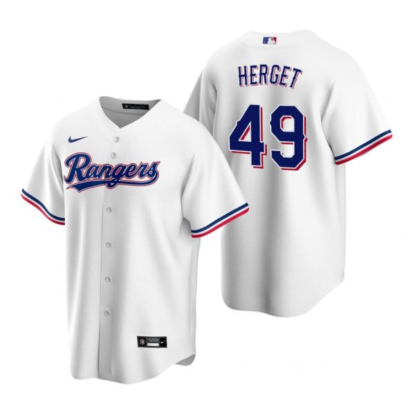 Personalized Men’s Jimmy Herget Texas Rangers Cool Base Jersey White White