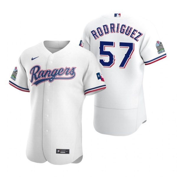 Personalized Men’s Joely Rodriguez Texas Rangers Flex Base Jersey White White