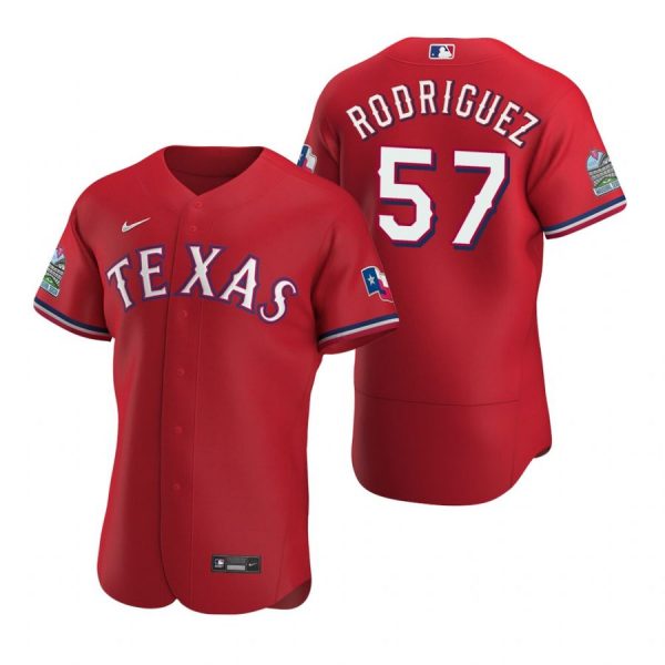 Personalized Men’s Joely Rodriguez Texas Rangers Flex Base Jersey White Scarlet