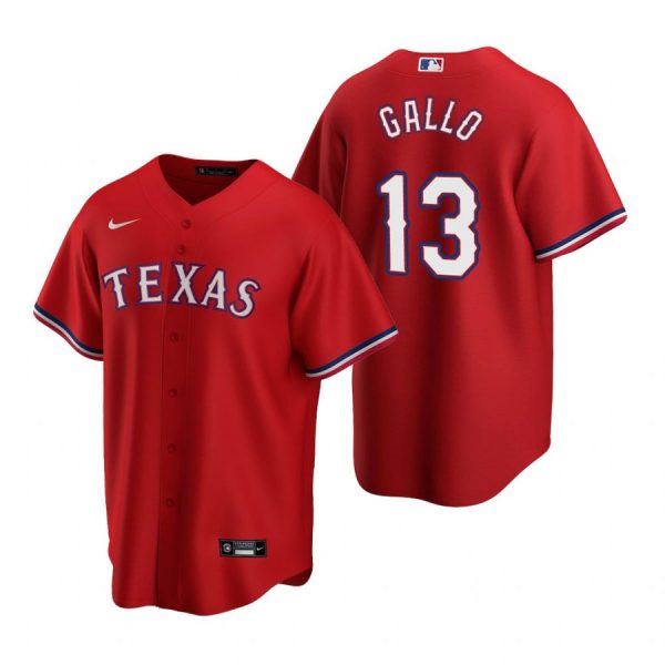 Personalized Men’s Joey Gallo Texas Rangers Cool Base Jersey Gray Red