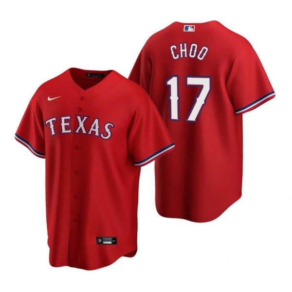 Personalized Men’s Shin Soo Choo Texas Rangers Cool Base Jersey Gray Red