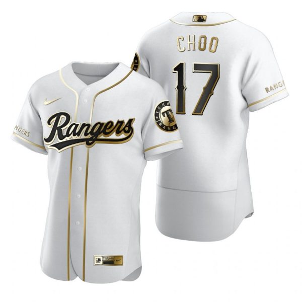 Personalized Men’s Shin Soo Choo Texas Rangers Flex Base Jersey Light Blue White Golden