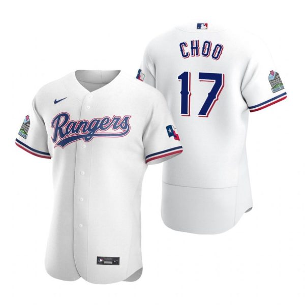 Personalized Men’s Shin Soo Choo Texas Rangers Flex Base Jersey Light Blue White