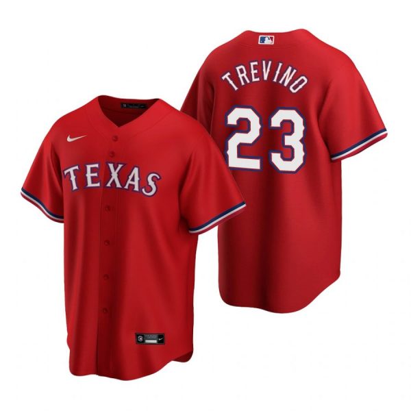 Personalized Men’s Jose Trevino Texas Rangers Cool Base Jersey Red Red