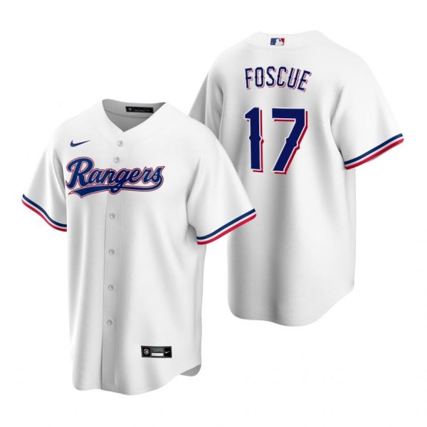 Personalized Men’s Justin Foscue Texas Rangers Cool Base Jersey White White