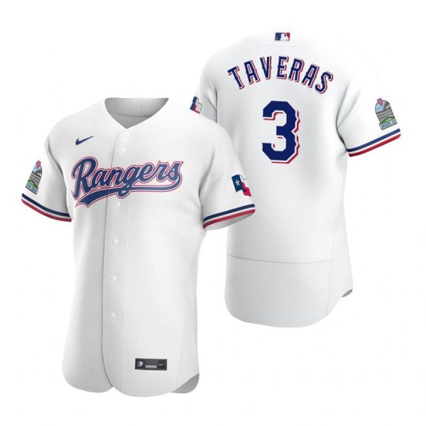 Personalized Men’s Leody Taveras Texas Rangers Flex Base Jersey White White
