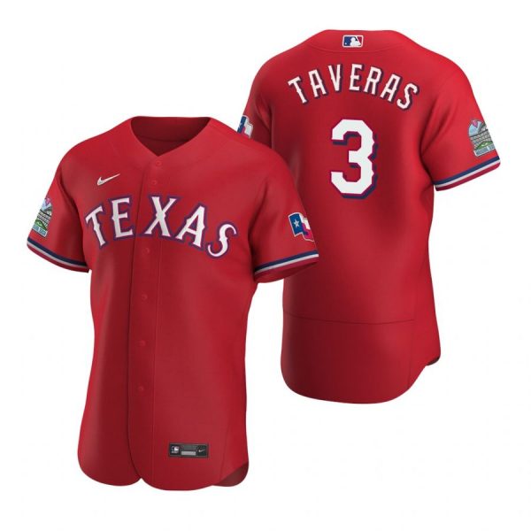 Personalized Men’s Leody Taveras Texas Rangers Flex Base Jersey White Scarlet