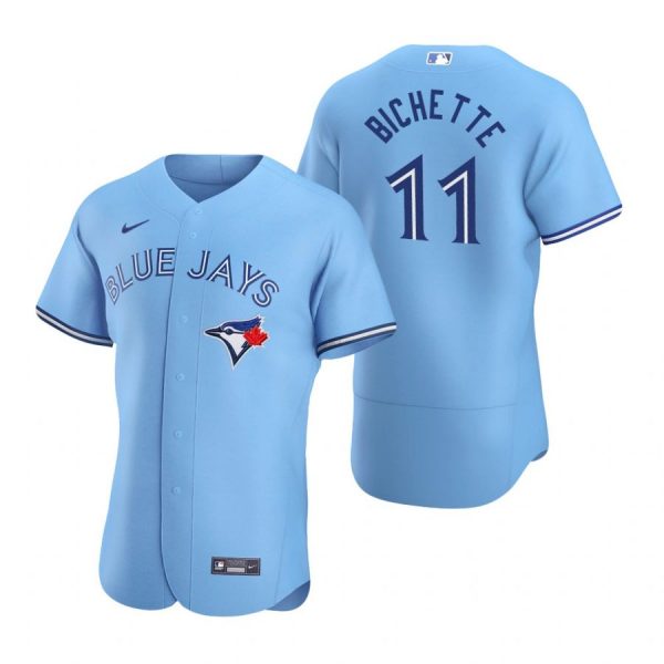 Personalized Men’s Bo Bichette Toronto Blue Jays Flex Base Jersey Black Golden Powder Blue
