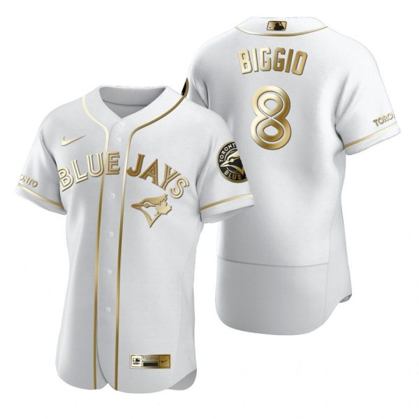 Personalized Men’s Cavan Biggio Toronto Blue Jays Flex Base Jersey Gray White Golden