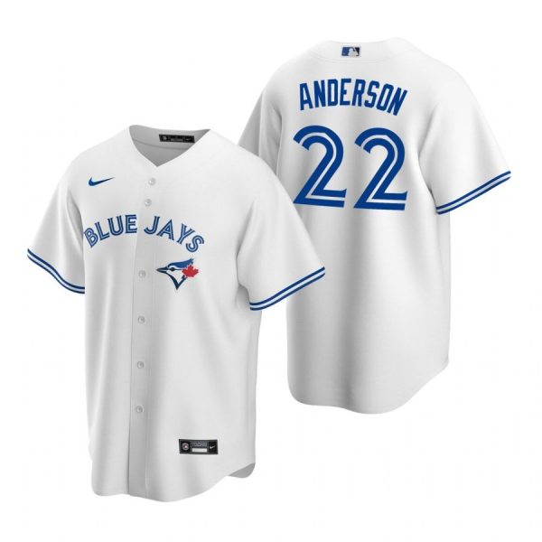Personalized Men’s Chase Anderson Toronto Blue Jays Cool Base Jersey Powder Blue White