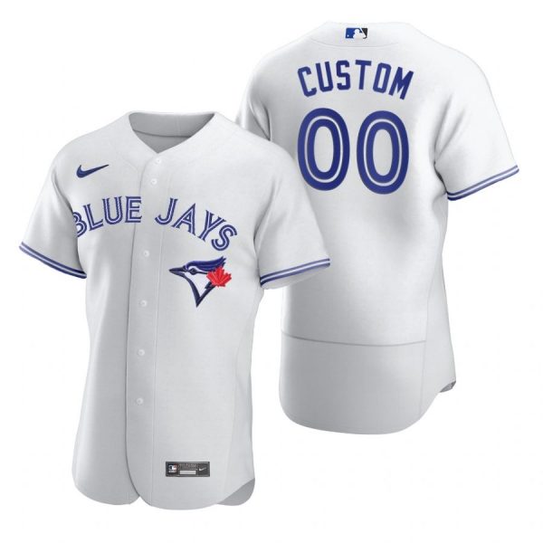Personalized Men’s Toronto Blue Jays Flex Base Jersey Black Golden White