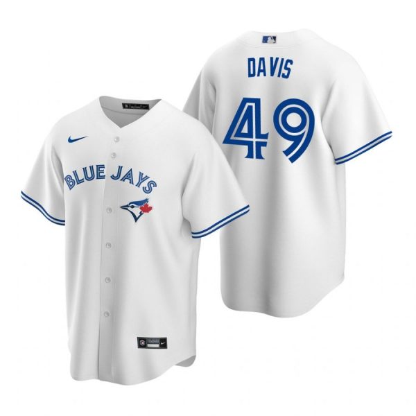Personalized Men’s Jonathan Davis Toronto Blue Jays Cool Base Jersey Royal White