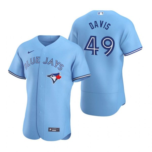Personalized Men’s Jonathan Davis Toronto Blue Jays Flex Base Jersey Powder Blue Powder Blue