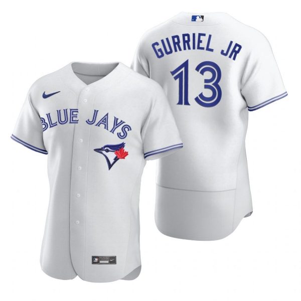 Personalized Men’s Lourdes Gurriel Jr. Toronto Blue Jays Flex Base Jersey Black Holographic White