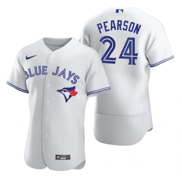 Personalized Men’s Nate Pearson Toronto Blue Jays Flex Base Jersey Powder Blue White