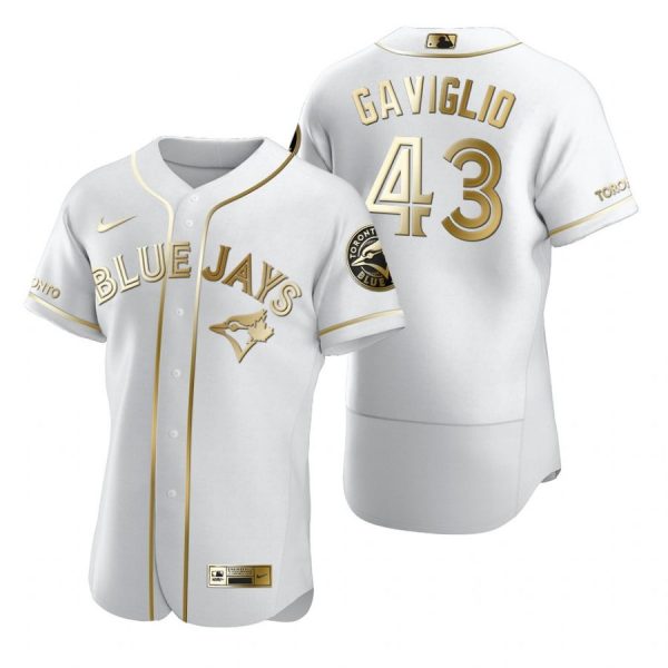 Personalized Men’s Sam Gaviglio Toronto Blue Jays Flex Base Jersey Gray White Golden