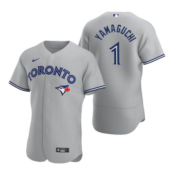 Personalized Men’s Shun Yamaguchi Toronto Blue Jays Flex Base Jersey Powder Blue Gray
