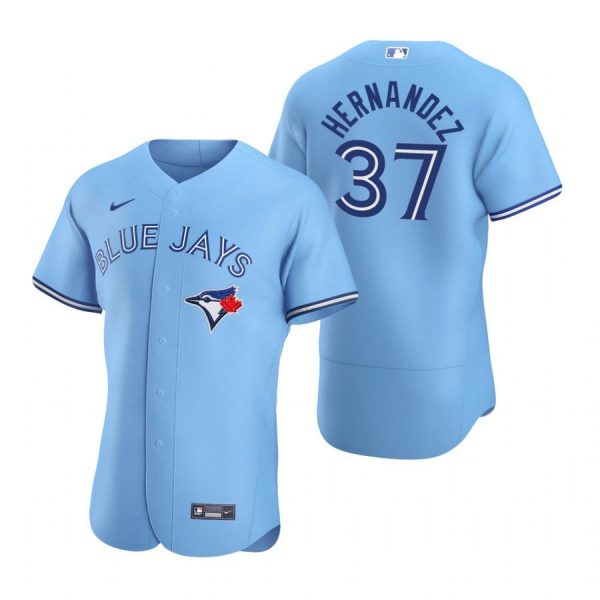 Personalized Men’s Teoscar Hernandez Toronto Blue Jays Flex Base Jersey White Golden Powder Blue