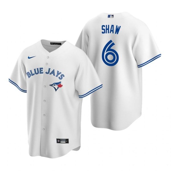 Personalized Men’s Travis Shaw Toronto Blue Jays Cool Base Jersey Powder Blue White
