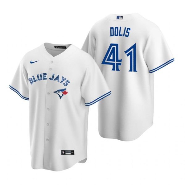 Personalized Men’s Rafael Dolis Toronto Blue Jays Cool Base Jersey Powder Blue White