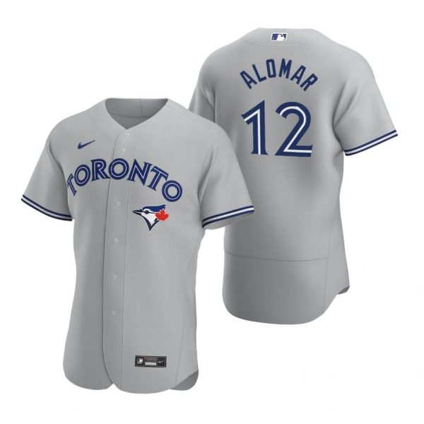 Personalized Men’s Roberto Alomar Toronto Blue Jays Flex Base Jersey Powder Blue Gray