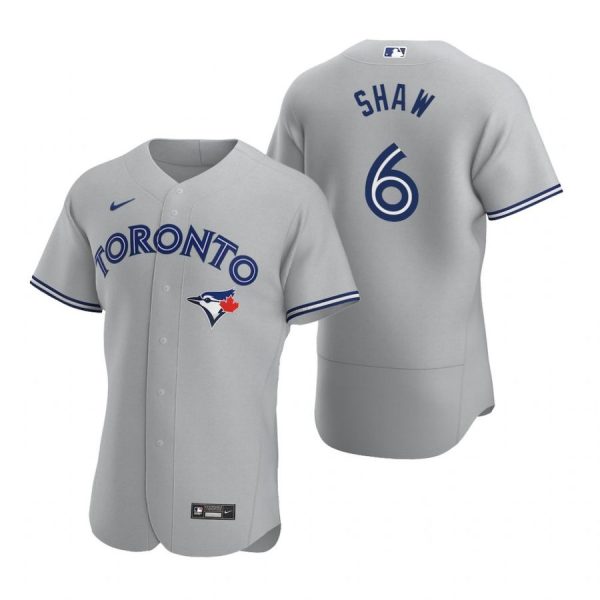 Personalized Men’s Travis Shaw Toronto Blue Jays Flex Base Jersey Gray Gray