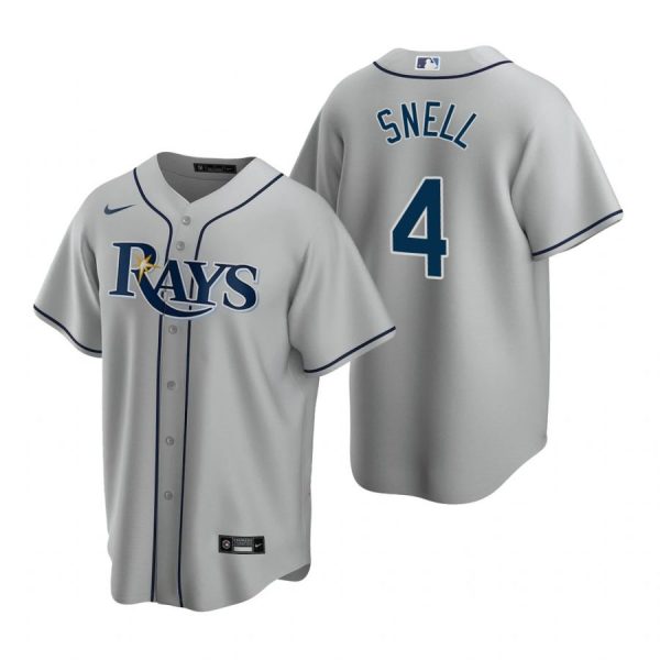 Personalized Men’s Blake Snell Tampa Bay Rays Cool Base Jersey Gray Gray