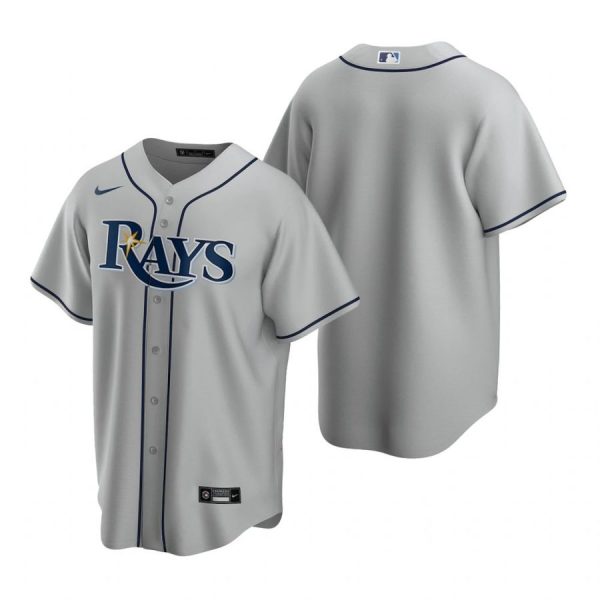 Personalized Men’s Blank Tampa Bay Rays Cool Base Jersey Light Blue Gray