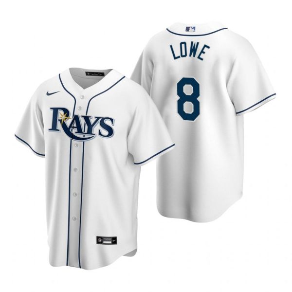 Personalized Men’s Brandon Lowe Tampa Bay Rays Cool Base Jersey White White