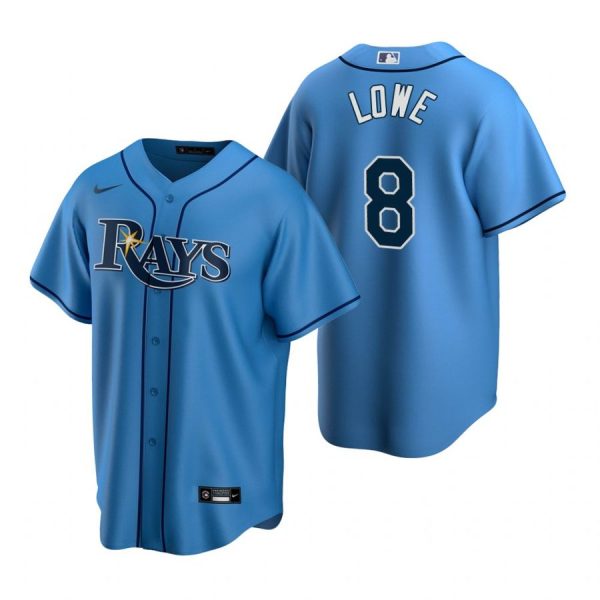 Personalized Men’s Brandon Lowe Tampa Bay Rays Cool Base Jersey White Gray,Light Blue