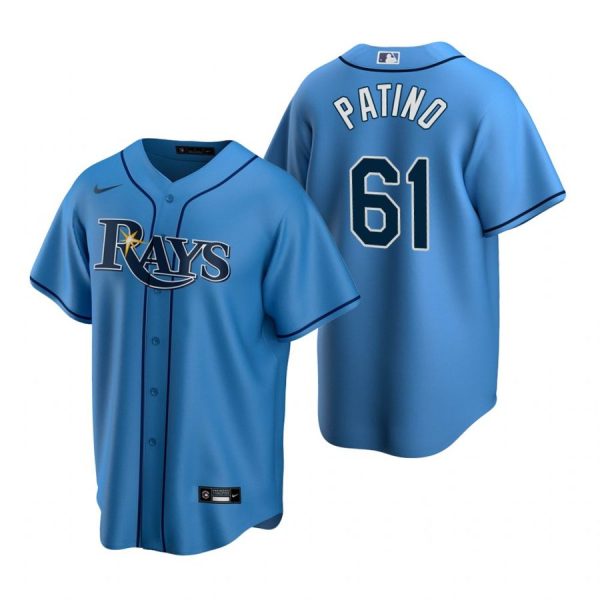 Personalized Men’s Luis Patino Tampa Bay Rays Cool Base Jersey White Gray,Light Blue