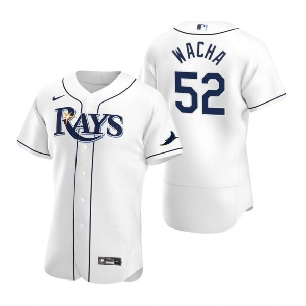 Personalized Men’s Michael Wacha Tampa Bay Rays Flex Base Jersey Navy White