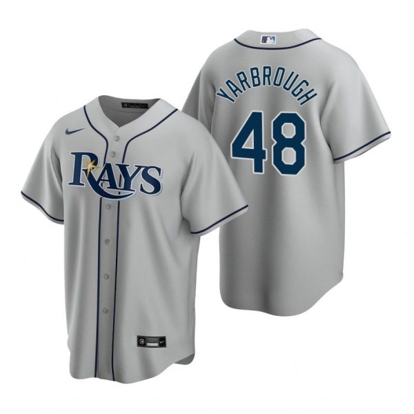 Personalized Men’s Ryan Yarbrough Tampa Bay Rays Cool Base Jersey White Gray