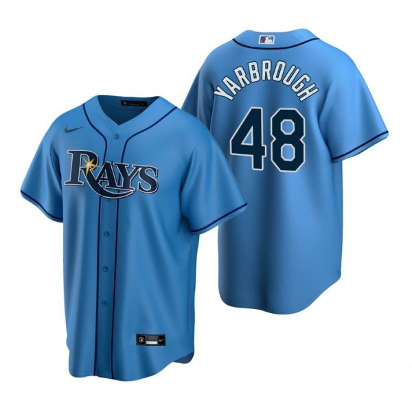 Personalized Men’s Ryan Yarbrough Tampa Bay Rays Cool Base Jersey White Gray,Light Blue