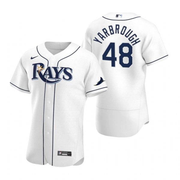 Personalized Men’s Ryan Yarbrough Tampa Bay Rays Flex Base Jersey White White