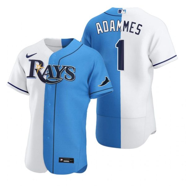 Personalized Men’s Willy Adames Tampa Bay Rays Flex Base Jersey White Blue White Blue