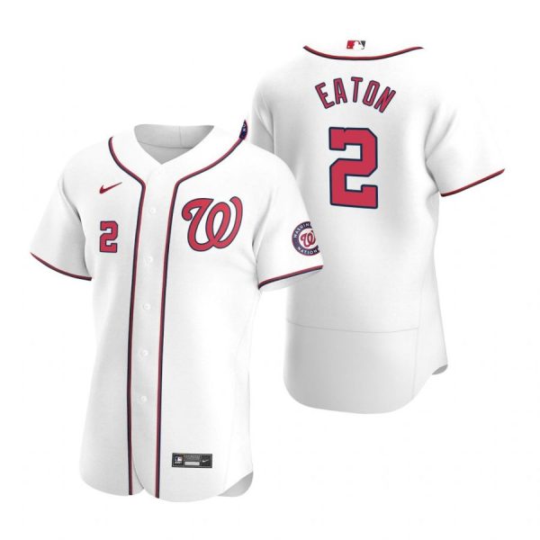 Personalized Men’s Adam Eaton Washington Nationals Flex Base Jersey Black Golden White Home