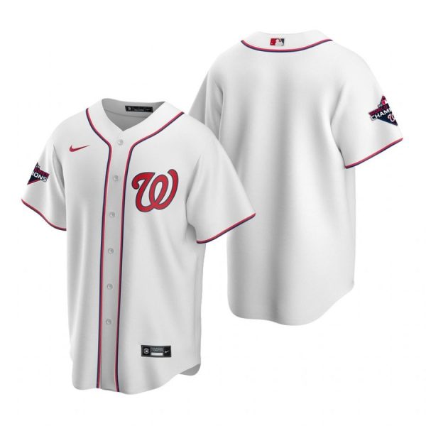 Personalized Men’s Blank Washington Nationals Cool Base Jersey Red World Series Champions White WS