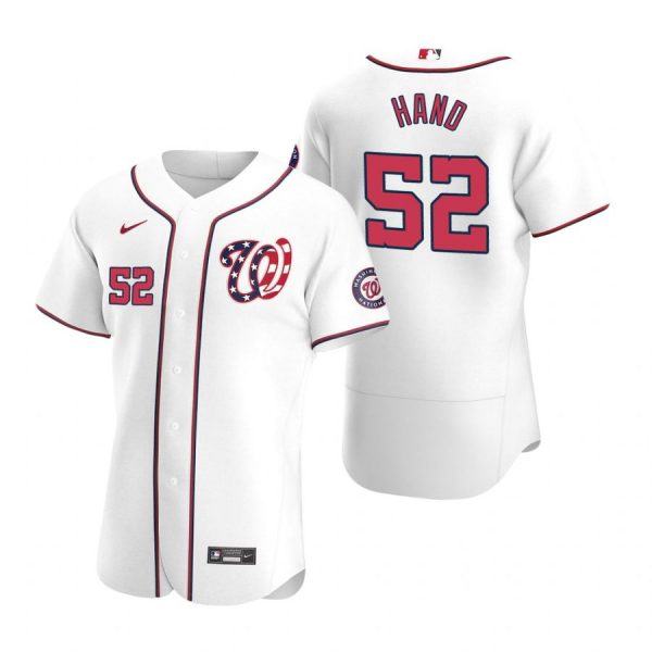 Personalized Men’s Brad Hand Washington Nationals Flex Base Jersey Red White Alternate