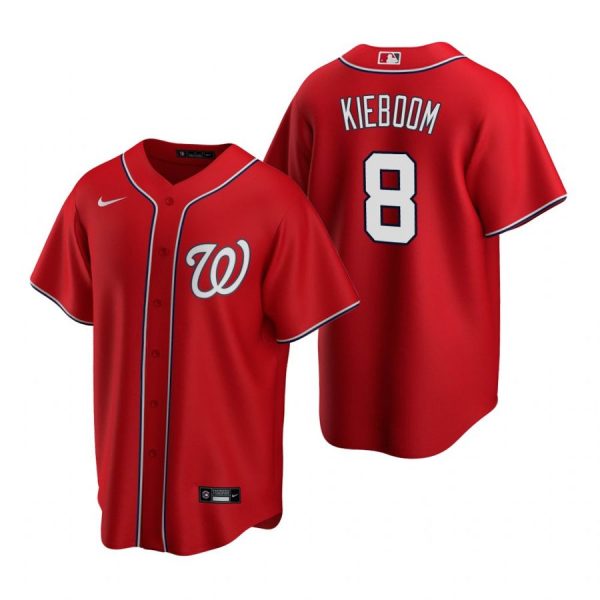 Personalized Men’s Carter Kieboom Washington Nationals Cool Base Jersey White Home Red