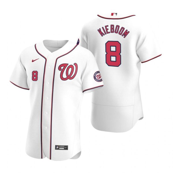 Personalized Men’s Carter Kieboom Washington Nationals Flex Base Jersey Red White Home