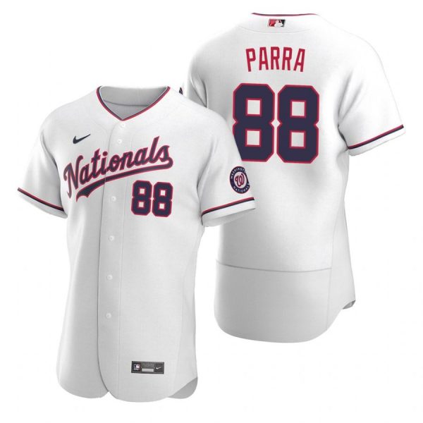 Personalized Men’s Gerardo Parra Washington Nationals Flex Base Jersey White Alternate White Alternate
