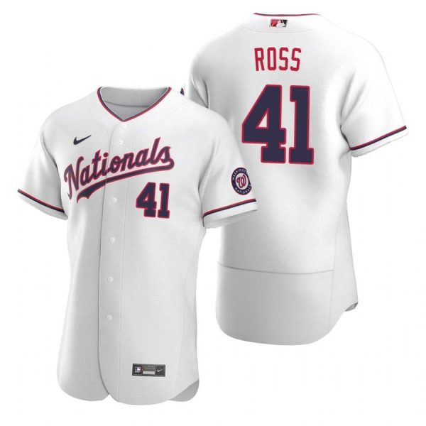 Personalized Men’s Joe Ross Washington Nationals Flex Base Jersey White Alternate White Alternate
