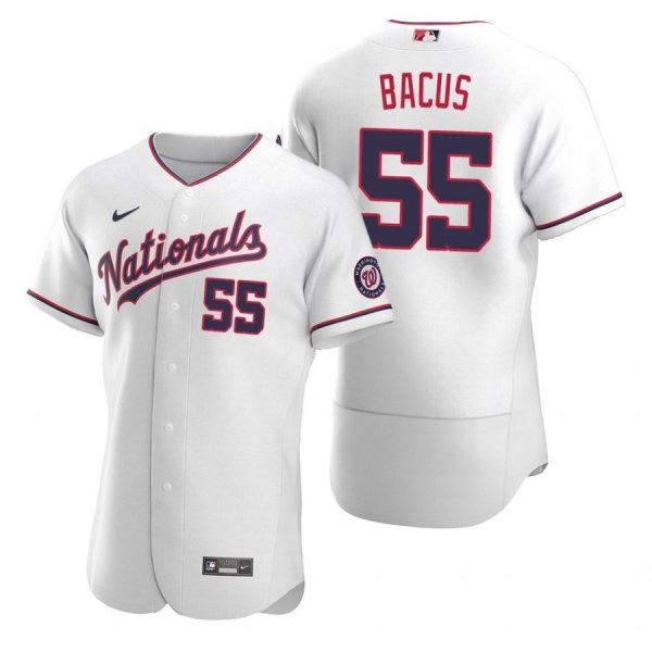 Personalized Men’s Dakota Bacus Washington Nationals Flex Base Jersey Red White Alternate