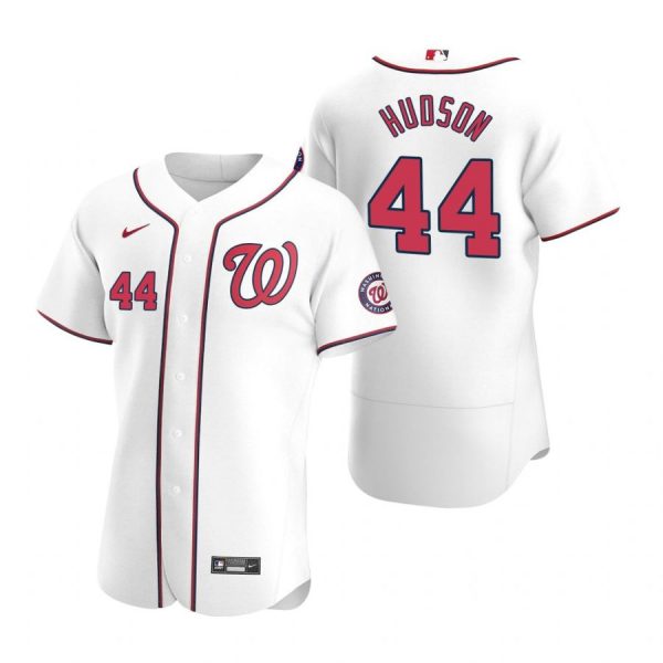 Personalized Men’s Daniel Hudson Washington Nationals Flex Base Jersey Black Golden White Home
